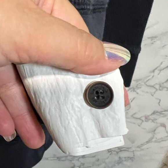 Timberland Men’s Waffle Knit Long Sleeve Black Top Size S - Picture 6 of 7